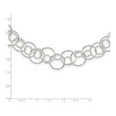 Sterling Silver Fancy Link Necklace – view 5