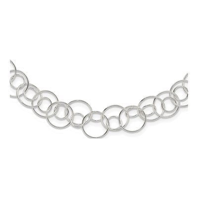 Sterling Silver Fancy Link Necklace