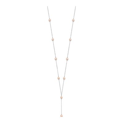Sterling Silver Pink Freshwater Cultured Pearl Y-Drop Necklace – view 3
