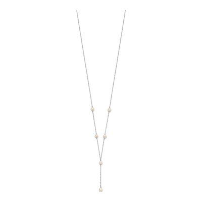 Sterling Silver Freshwater Cultured Pearl Y-Drop Necklace – view 3