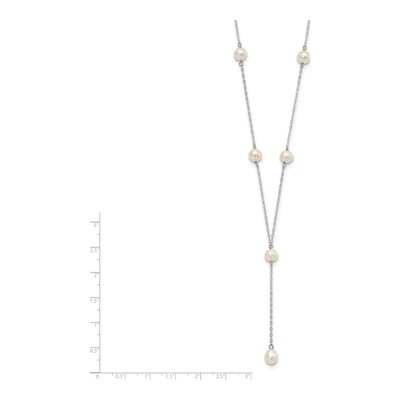 Sterling Silver Freshwater Cultured Pearl Y-Drop Necklace – view 4