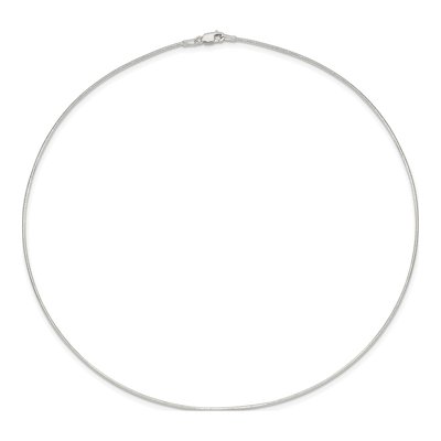 Sterling Silver Omega Neckwire Necklace – view 4