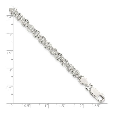 Sterling Silver 4.8mm Handmade Fancy Link Chain Bracelet – view 4