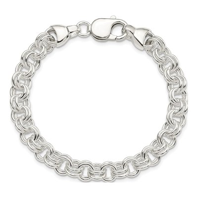 Sterling Silver Double Link Charm Bracelet – view 4