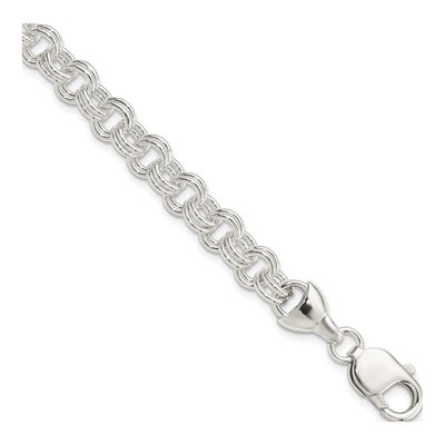 Sterling Silver Double Link Charm Bracelet