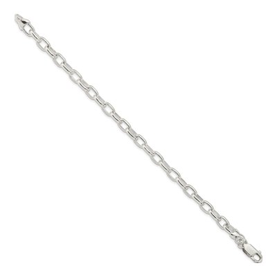 Sterling Silver 6mm Handmade Fancy Link Chain Bracelet – view 3