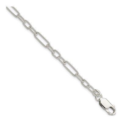 Sterling Silver 5mm Handmade Fancy Link Chain Bracelet