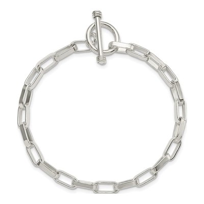 Sterling Silver 5mm Handmade Fancy Link Chain Bracelet – view 4