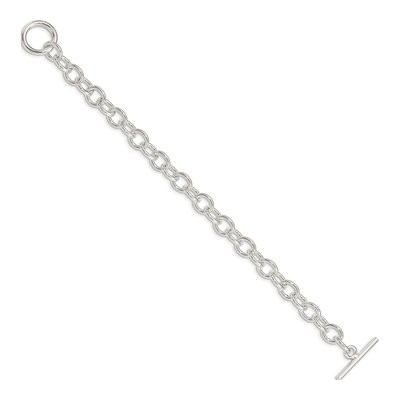 Sterling Silver 8mm Handmade Fancy Link Chain Bracelet – view 2