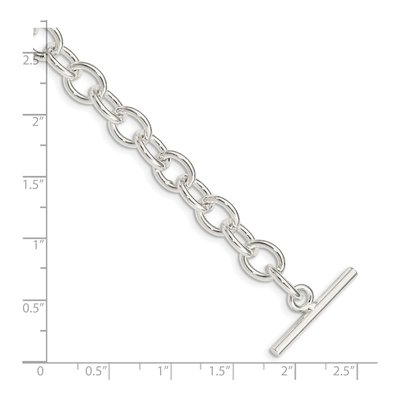 Sterling Silver 8mm Handmade Fancy Link Chain Bracelet – view 4