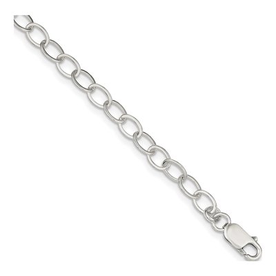 Sterling Silver Fancy Link Charm Bracelet