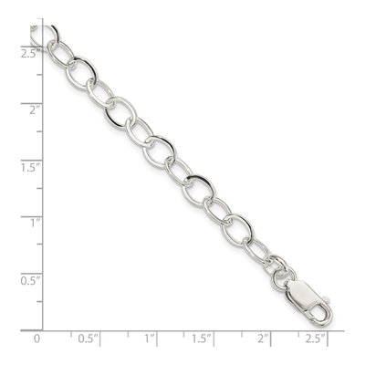 Sterling Silver Fancy Link Charm Bracelet – view 5