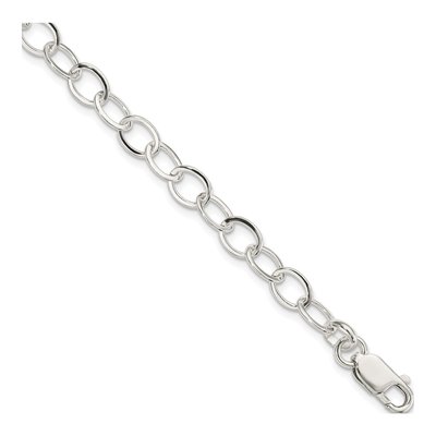 Sterling Silver Fancy Link Charm Bracelet