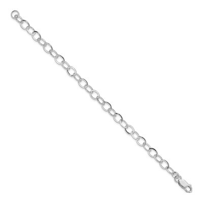 Sterling Silver Fancy Link Charm Bracelet – view 3