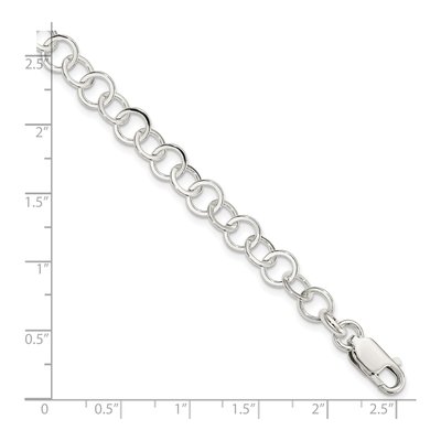 Sterling Silver Fancy Link Charm Bracelet – view 4