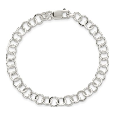 Sterling Silver Fancy Link Charm Bracelet – view 5