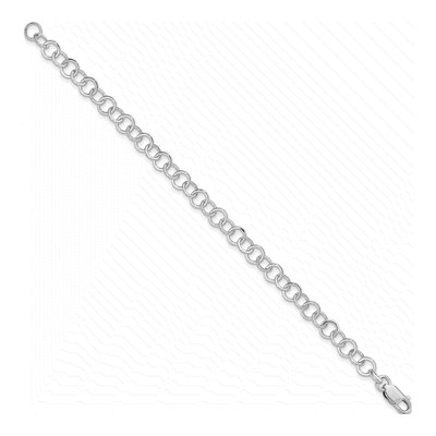 Sterling Silver Fancy Link Charm Bracelet – view 3