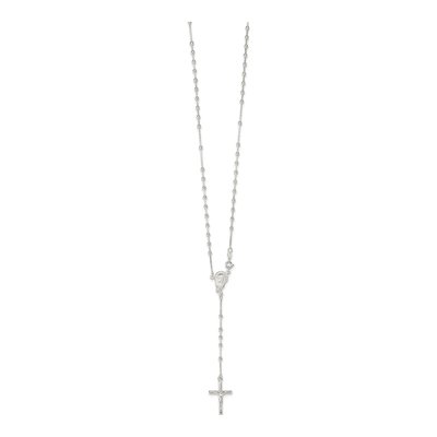 Sterling Silver Rosary Necklace – view 3