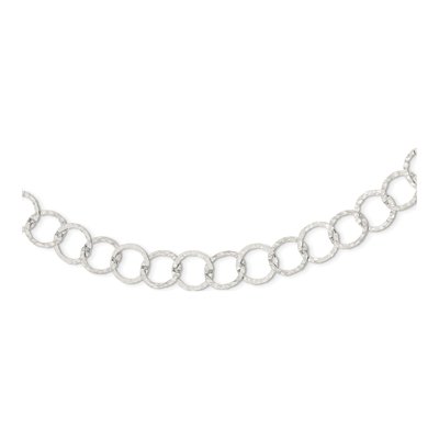 Sterling Silver Hammered Fancy Necklace – view 3