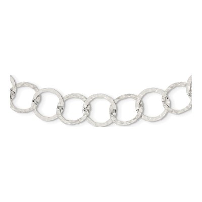 Sterling Silver Hammered Fancy Necklace