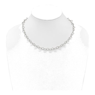 Sterling Silver Heart Link Necklace – view 4