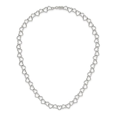 Sterling Silver Heart Link Necklace – view 5