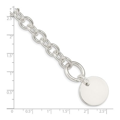 Sterling Silver 8mm Handmade Disc Cable Chain Bracelet – view 5