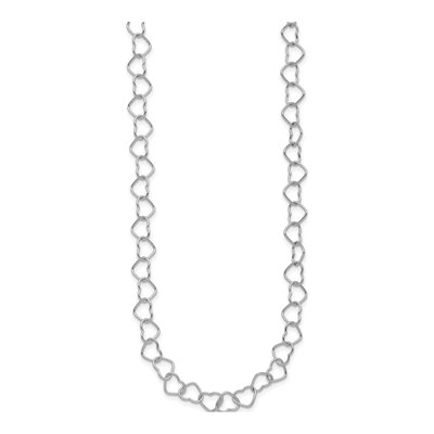 Sterling Silver Heart Link Necklace – view 3