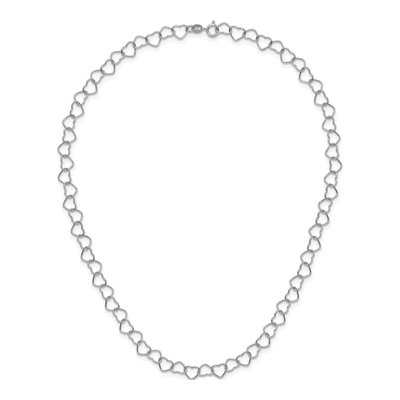 Sterling Silver Heart Link Necklace – view 5