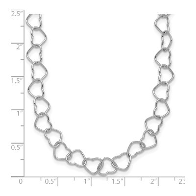 Sterling Silver Heart Link Necklace – view 6