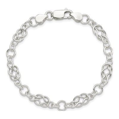 Sterling Silver Fancy Knot-Link Bracelet – view 4