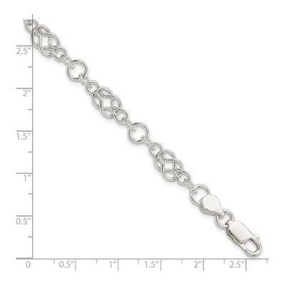 Sterling Silver Fancy Knot-Link Bracelet – view 5