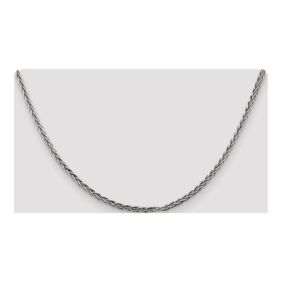 Sterling Silver 3.25mm Antiqued Square Wheat Chain – view 4