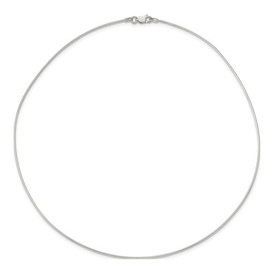 Sterling Silver Omega Neck Wire Necklace – view 4
