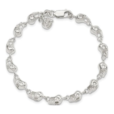 Sterling Silver Skull Bracelet – view 3