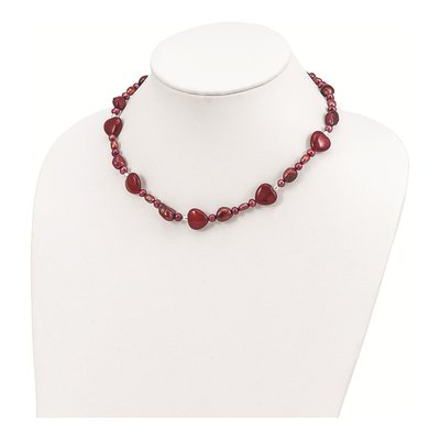 Sterling Silver Freshwater Cultured Pearl & Pink Freshwater Cultured Pearl Beaded Necklace – view 2