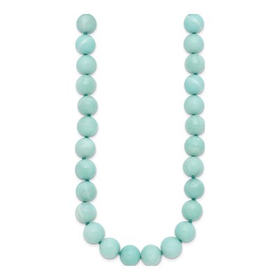 Sterling Silver Amazonite Beaded Necklace – view 3
