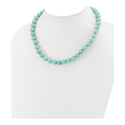 Sterling Silver Amazonite Beaded Necklace – view 5