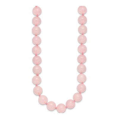Sterling Silver Rose de France Amethyst Beaded Necklace – view 3