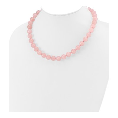 Sterling Silver Rose de France Amethyst Beaded Necklace – view 5