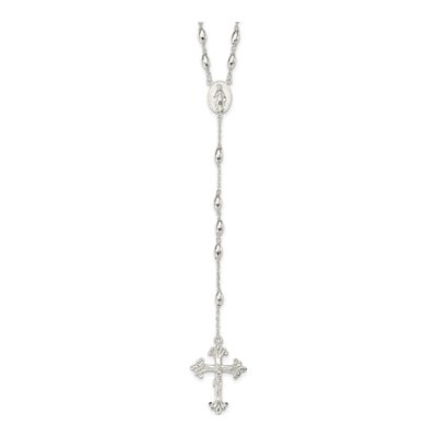 Sterling Silver Rosary Necklace