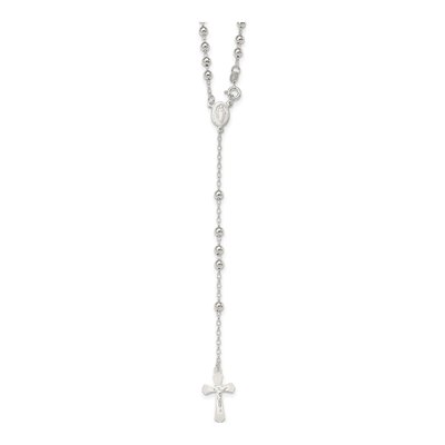 Sterling Silver Rosary Necklace