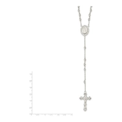 Sterling Silver Rosary Necklace – view 3