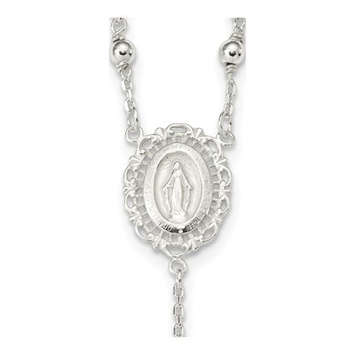 Sterling Silver Rosary Necklace – view 4