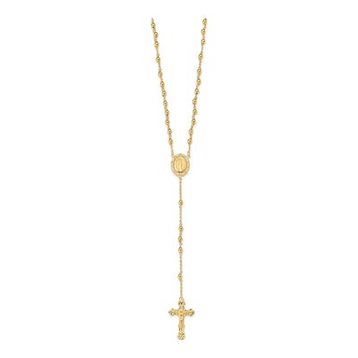 Gold-Plated Sterling Silver Rosary Necklace – view 3