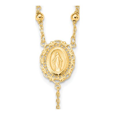 Gold-Plated Sterling Silver Rosary Necklace – view 4