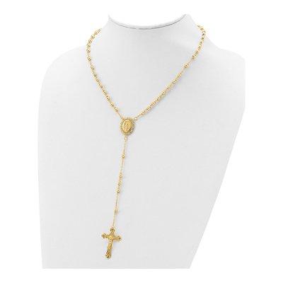 Gold-Plated Sterling Silver Rosary Necklace – view 5