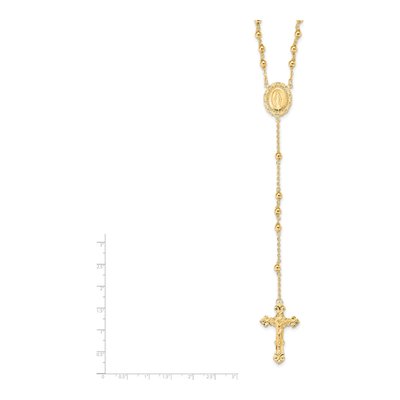Gold-Plated Sterling Silver Rosary Necklace – view 6