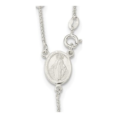 Sterling Silver Rosary Necklace – view 4