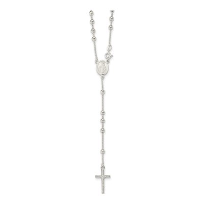 Sterling Silver Rosary Necklace